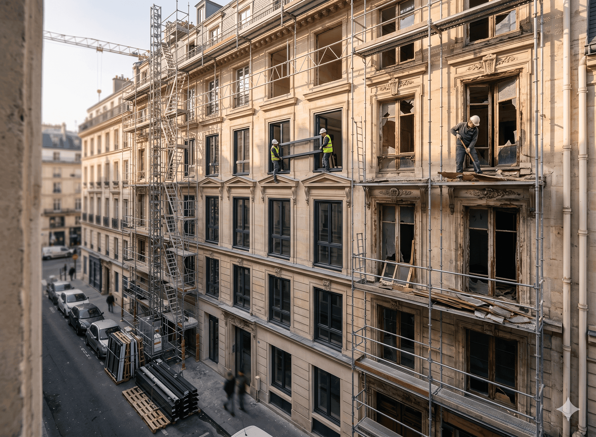 Remplacement de menuiseries aluminium sur immeuble haussmannien — photo 4